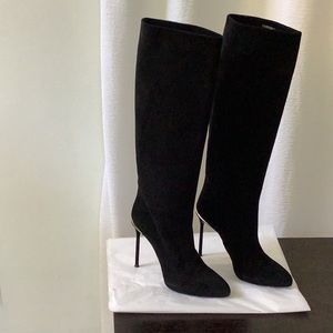 Roberto Cavalli high heels boots black,sz 40 Italy